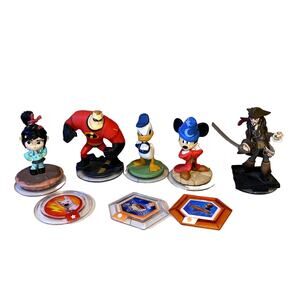 Disney Infinity Lot of 8 Characters / Power Discs